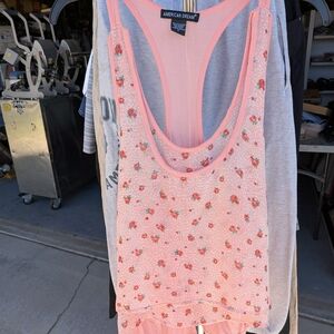 American Dream Light Pink Floral Tank Top